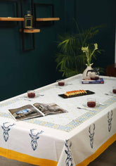 Muscari Hand Block Print Cotton Table Cover